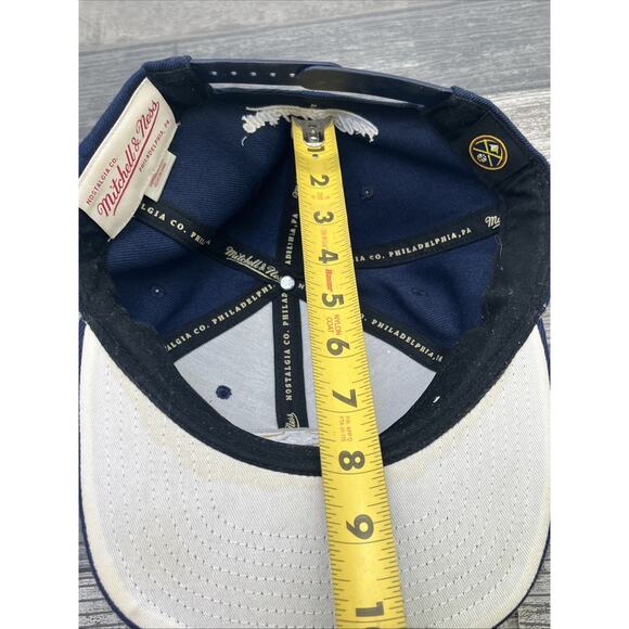 Mitchell & Ness Denver Nuggets NBA Snapback Cap 3D Logo Navy Hat Used. - Picture 8 of 9